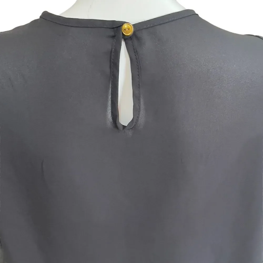 Coco and Main Round Neck Georgette Top Size Medium - Picture 4 of 8